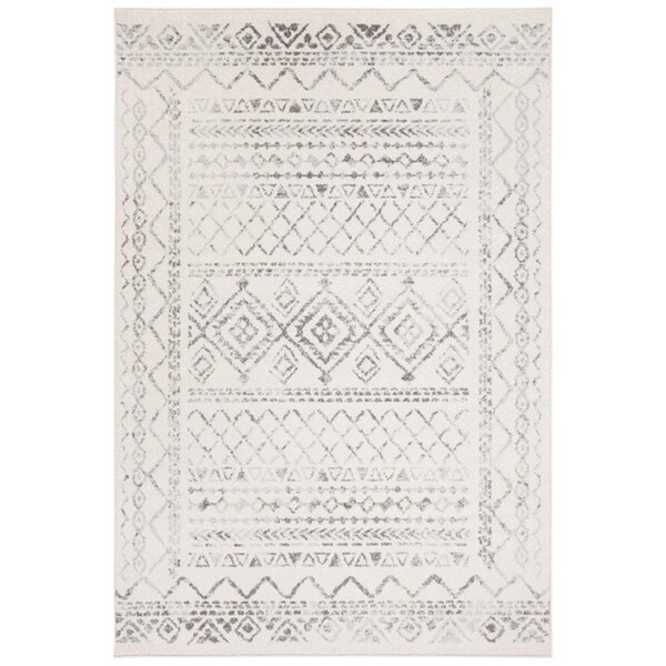 Safavieh 4 x 6 ft. Tulum Rectangle Power Loomed Area RugIvory & Grey TUL268A-4 - main